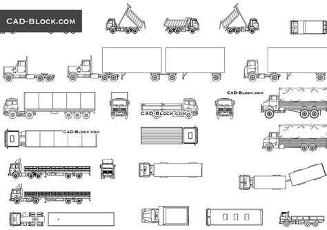 Trucks Autocad Blocks Free Cad Drawings Download