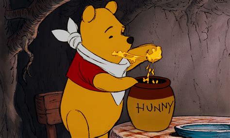 Winnie The Pooh Is Eating Honey Winnie The Pooh Cartoon Cute Winnie The Pooh Winnie The