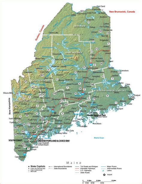 Maine Map Maine State Map Maine Road Map Map Of Maine