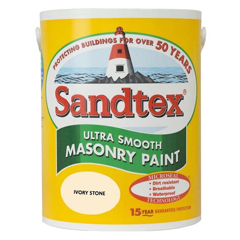 Sandtex Ivory Stone Ultra Smooth Masonry Paint L Wilko