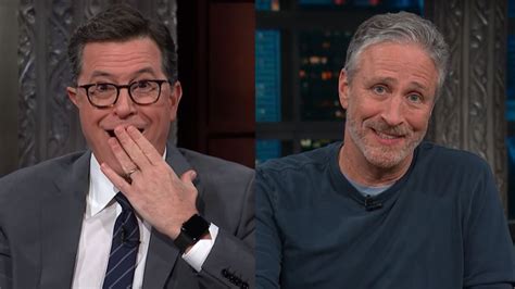 jon stewart interviewing stephen colbert is just as much fun as you re hoping mashable