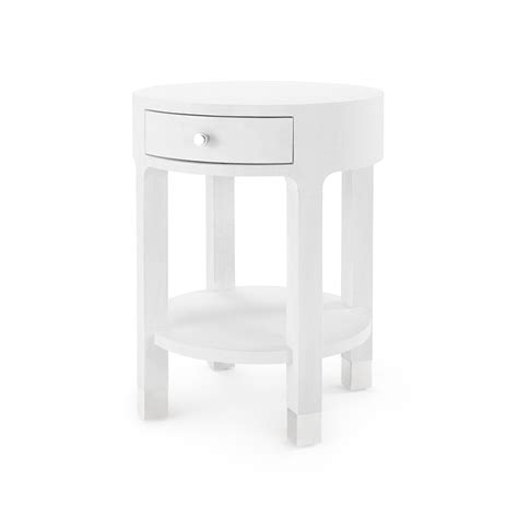 Discus round marble side table. Dakota 1 Drawer Side Table White in 2020 | Round side ...