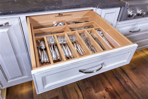 White Kitchen With Silverware Drawers Kitchen Cabinet Design Kitchen