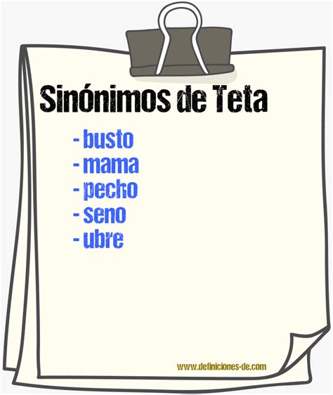 Sinónimos De Teta