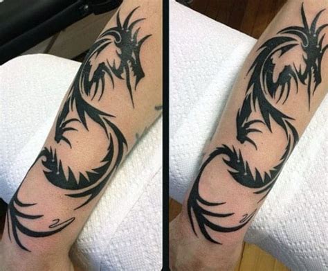 60 Tribal Dragon Tattoo Designs For Men Mythological Ink Ideas