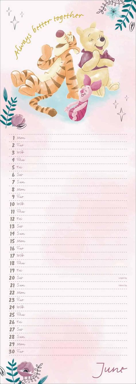 disney winnie the pooh official slim calendar 2020 calendar club uk calendar 2020 calendar