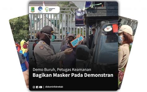 Demo Buruh Petugas Keamanan Bagikan Masker Pada Demonstran Situs