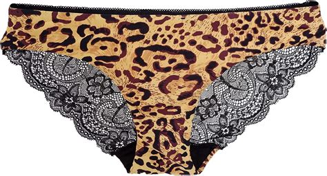 Women S Lace Panties Sexy Leopard Print Panty M Amazon Co Uk Fashion