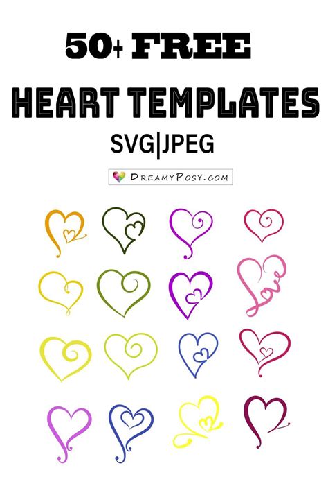 The 50 Free Heart Templates For Svg