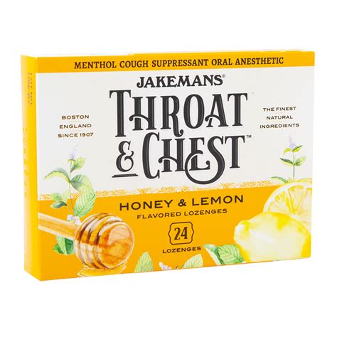 Jakemans Honey Lemon Cough Drops Box Nassau Candy