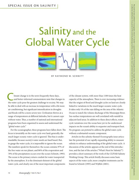 Pdf Salinity And The Global Water Cycle