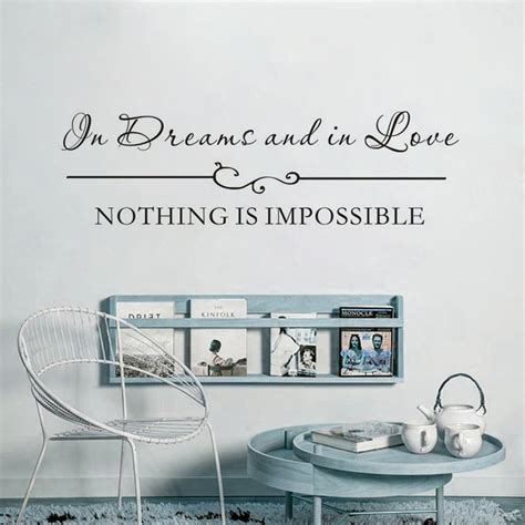 Nothing Is Impossible Quote Wall Vinyl Sticker Mural For Bedroom Dream