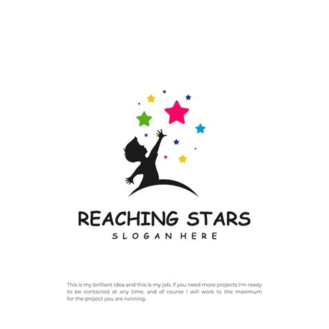 Premium Vector Reaching Stars Logo Design Template Dream Star Logo
