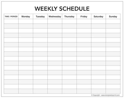 Weekly Calendar Printable Monday To Sunday Graphics Weekly Calendar