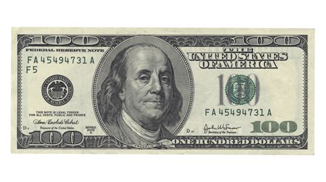 Benjamin Franklin United States One Hundred Dollar Bill Banknote United