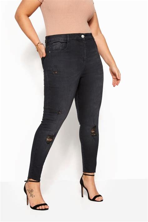 Womens Plus Size Ripped Jeans Yours Clothing