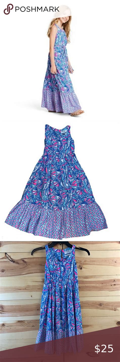 Lilly Pulitzer For Target My Fans Maxi Dress Girls Size Xs Girls Maxi