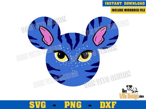 Neytiri Mickey Head Avatar Svg File For Cricut Silhouette Download