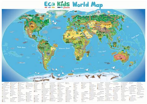 Childrens World Map Eco Kids Planet