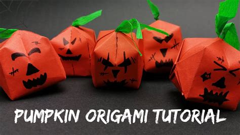 How To Do Pumpkin Origami Origami Tutorial Halloween Pumpkin Youtube