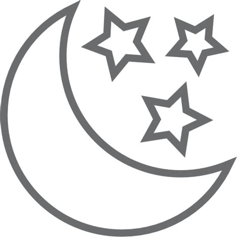 Mond Sterne Symbol Kostenlos Von Outline Icons