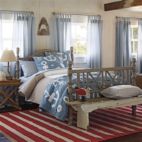Nautical Anchor Bedding Love The Striped Rug Too Hawaii Finds