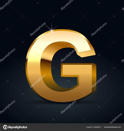Download Vector Gold Letter Uppercase Glossy Golden Font Isolated
