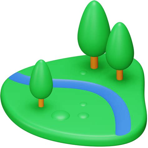 Forest Land 3d Rendering Isometric Icon 13866262 Png