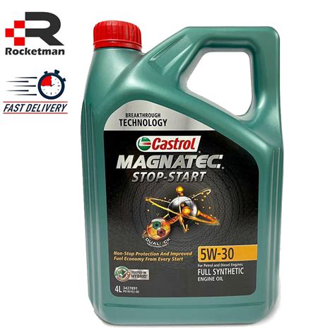 Castrol Magnetec 5w30 Stop Start Fully Synthetic Engine Oil 4 Liter