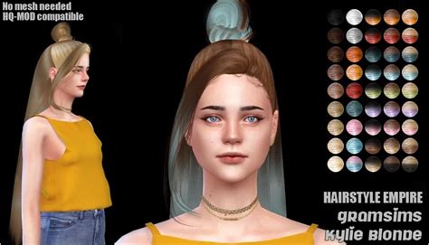 Kylie Blonde Hair Gramsims The Sims 4 Catalog