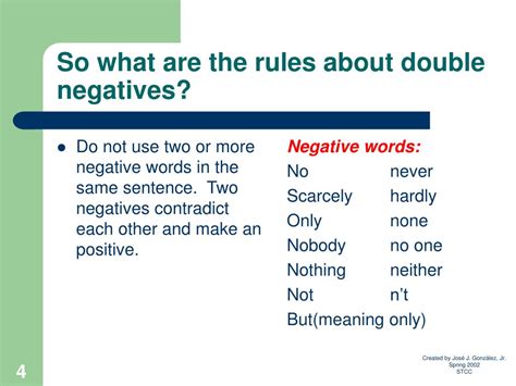 Ppt Double Negatives Powerpoint Presentation Free Download Id157944