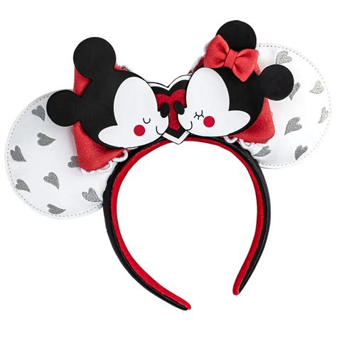 Disney Loungefly Ear Headband Mickey And Minnie Mouse Love Ears Headband