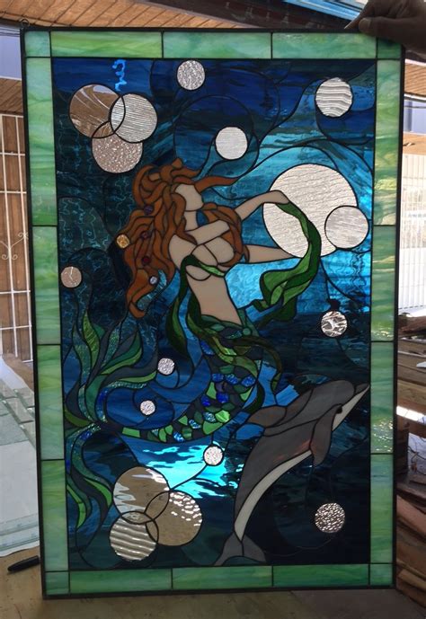 Commonly referred to as stained glass window panels, beveled glass, or leaded glass, our custom, decorative glass window and door panels are the perfect artistic touch for any home that values. Incredible!! Mystical Mermaid & Dolphin Leaded Stained ...
