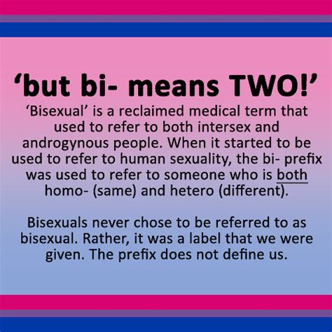 The Bi In Bisexual Doesn T Mean Two Genders R Bisexual