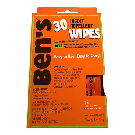 Ben S Deet Tick And Insect Repellent Field Wipes Sportchek