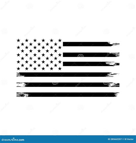 Grunge Usa Flag American Flag With Grunge Texture Vector Stock