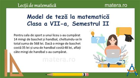 Model Teza Matematica Clasa 6 Sem 1 Cursuri Online