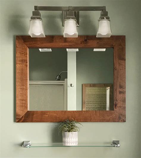 Vanity Mirror Contemporary Rustic Vanity Mirror Wooden Etsy