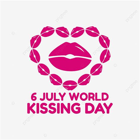 World Kiss Day Vector Elements Design July International Kissing Day Valentine PNG And