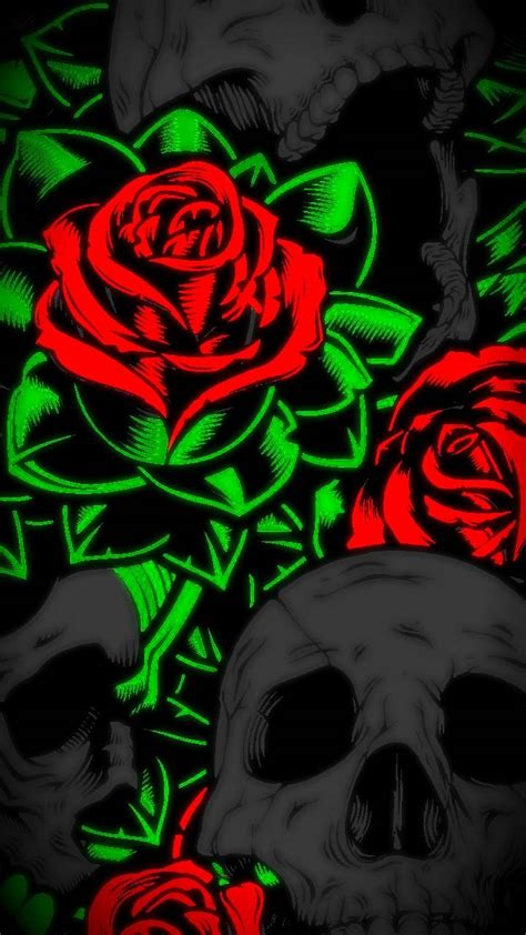 Rose Skull Wallpapers Top Free Rose Skull Backgrounds Wallpaperaccess