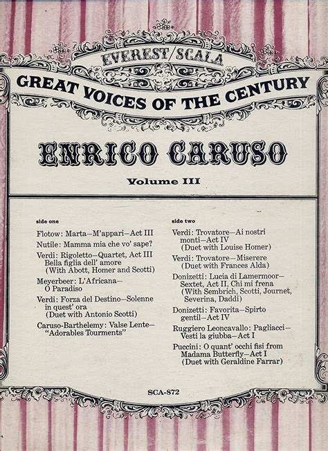 Various Various Enrico Caruso Great Voices Of The Century Enrico
