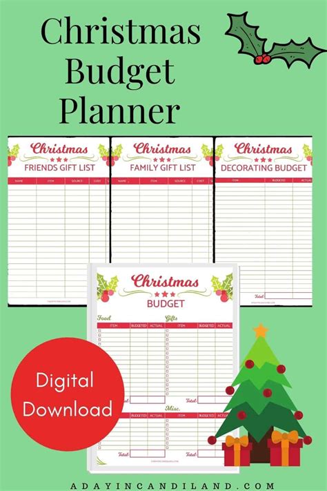 Free Printable Christmas Budget Planner