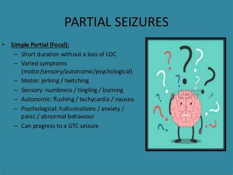 partial seizures symptoms