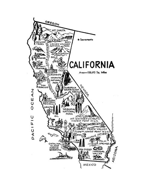 California Wall Map Furniture Magaziner