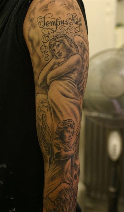 Angel Sleeve Tattoo Designs Ideas And Meaning Tattoos For You