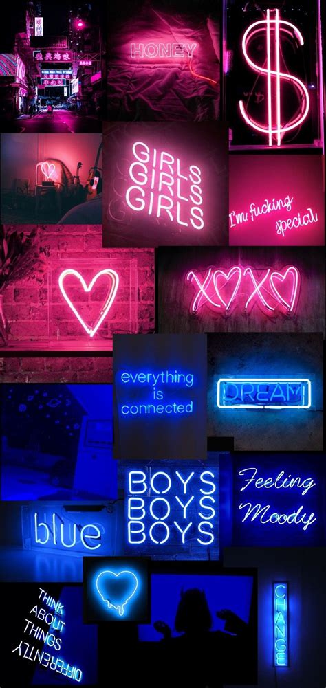 Neon Blue And Pink Aesthetic Wallpaper Canvas Mongoose