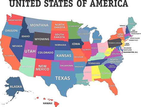 Free Printable Labeled Map Of The United States Printable Maps
