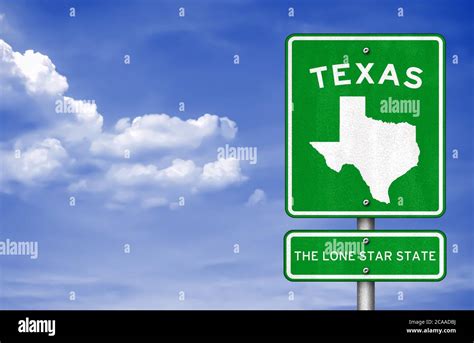 Texas Texas Highway Sign Stock Photo Alamy
