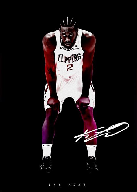 Unique kawhi leonard posters designed and sold by artists. NBA Kawhi Leonard The Klaw Mancave Poster Print | metal posters in 2020 (With images) | Los ...