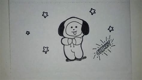 Cara menggambar BT21 CHIMMY Mudah sekali !! Draw BT21 Chimmy (Jimin BTS